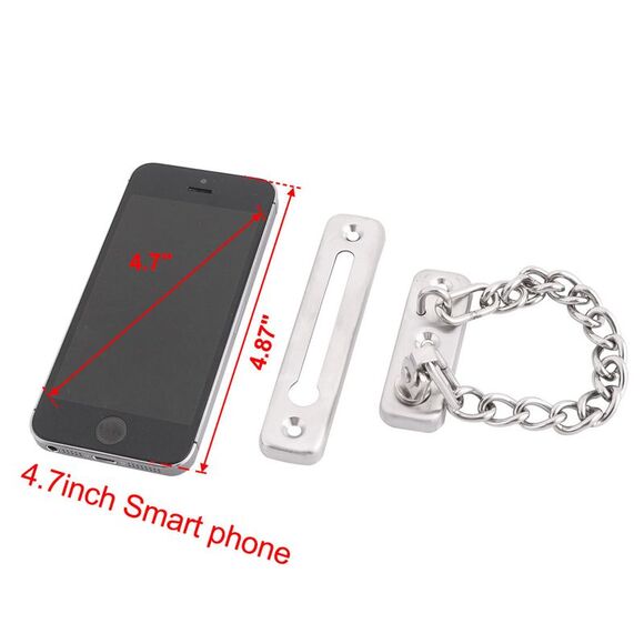 Stainless Steel Hall Door Window Security Lock Latch cord Catch Locking Guard - Picture 5 of 6